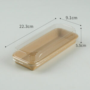 1102# Brown Kraft Paper Tray Chocolate Cookie Sushi Box Small